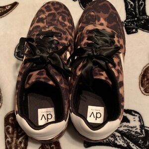 DV by Dolce Vita Leopard Print Sneakers with Black and White Accents